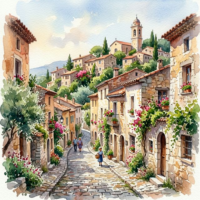 Акварельный пейзаж